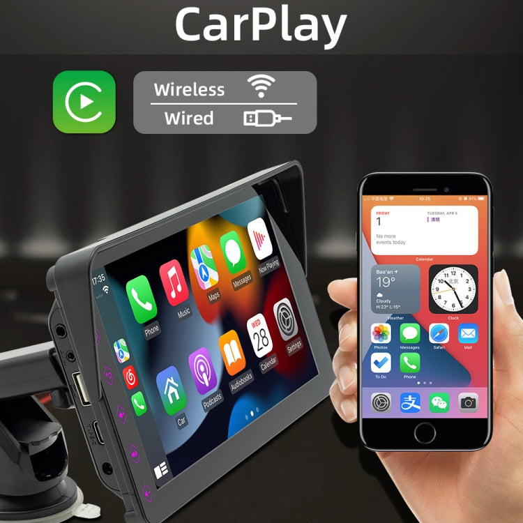 B5311 7 inch Portable Car MP5 Player Support CarPlay / Android Auto(Black) - Car MP3 & MP4 & MP5 by buy2fix | Online Shopping UK | buy2fix