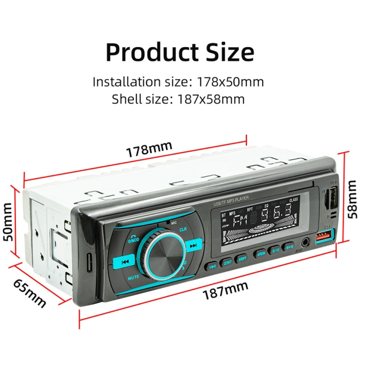 D3156 Car Colorful Lights MP3 Player Supports Voice Assistant / FM(Black) - Car MP3 & MP4 & MP5 by buy2fix | Online Shopping UK | buy2fix