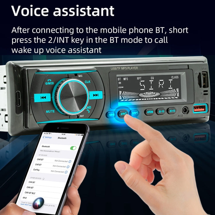 D3156 Car Colorful Lights MP3 Player Supports Voice Assistant / FM(Black) - Car MP3 & MP4 & MP5 by buy2fix | Online Shopping UK | buy2fix