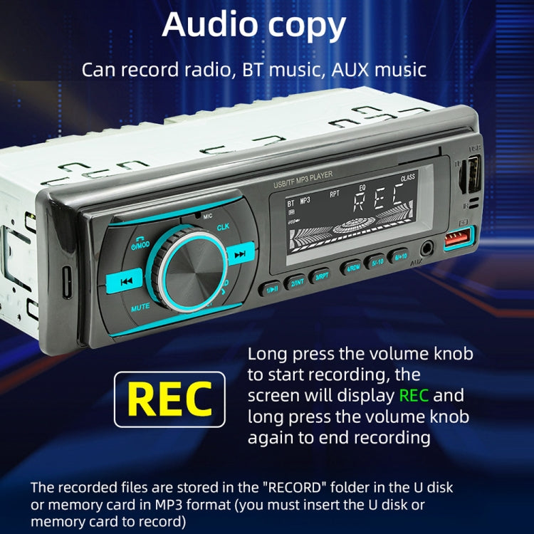 D3156 Car Colorful Lights MP3 Player Supports Voice Assistant / FM(Black) - Car MP3 & MP4 & MP5 by buy2fix | Online Shopping UK | buy2fix