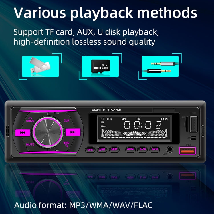 D3156 Car Colorful Lights MP3 Player Supports Voice Assistant / FM(Black) - Car MP3 & MP4 & MP5 by buy2fix | Online Shopping UK | buy2fix