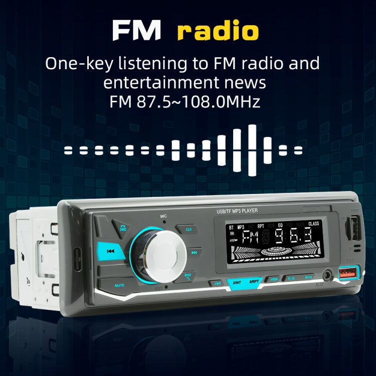 D3162 Car Colorful Lights MP3 Player Supports Voice Assistant / FM(Black) - Car MP3 & MP4 & MP5 by buy2fix | Online Shopping UK | buy2fix