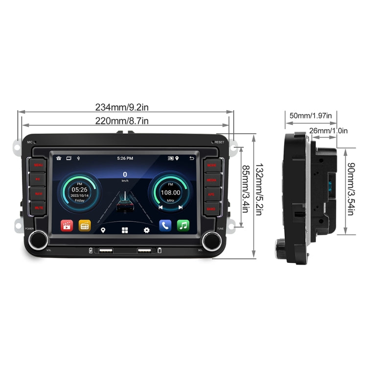 S9070 For Volkswagen 7 inch Portable Car MP5 Player Support CarPlay / Android Auto, Specification:1GB+32GB(Black) - Car MP3 & MP4 & MP5 by buy2fix | Online Shopping UK | buy2fix