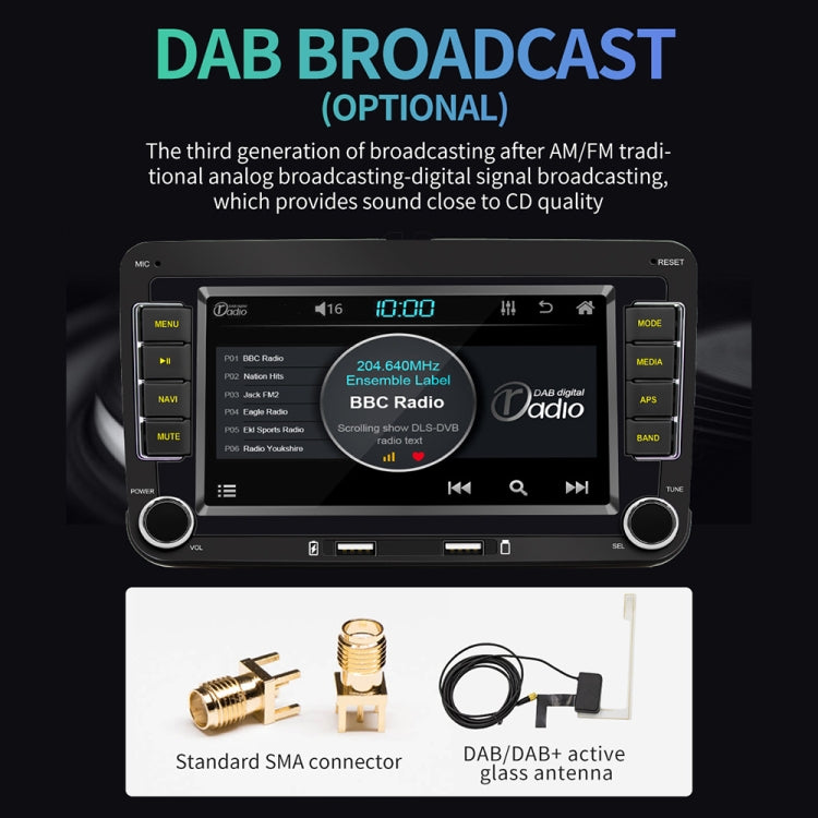 S9070 For Volkswagen 7 inch Portable Car MP5 Player Support CarPlay / Android Auto, Specification:1GB+32GB(Black) - Car MP3 & MP4 & MP5 by buy2fix | Online Shopping UK | buy2fix