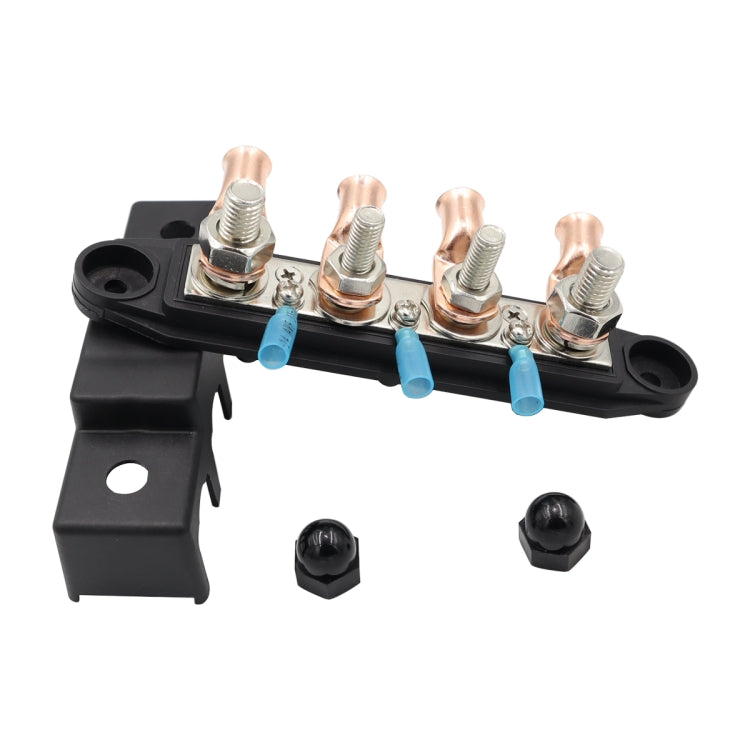 CP-4017 M10+M8 Power Distribution Block Terminal Studs with Terminals(Black) - Booster Cable & Clip by buy2fix | Online Shopping UK | buy2fix