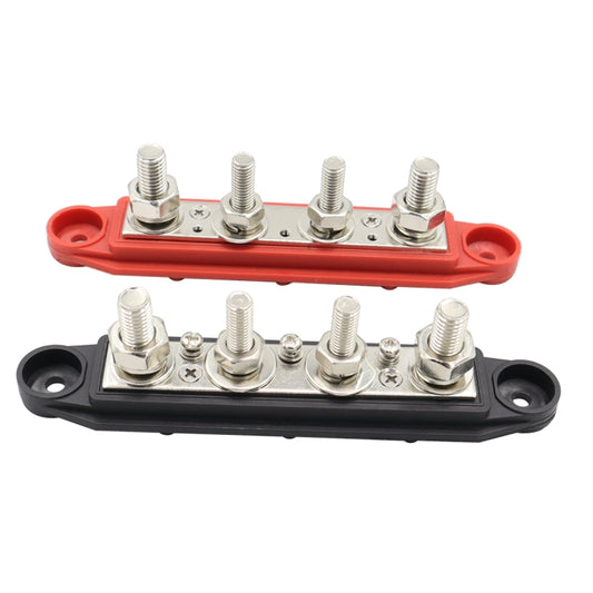 CP-4018 M10+M8 Power Distribution Block Terminal Studs Set with Terminals(Black + Red) by buy2fix
