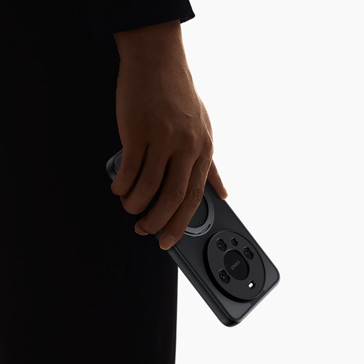 For Huawei Mate 60 360 Rotation MagSafe Magnetic Holder Phone Case(Black) by buy2fix