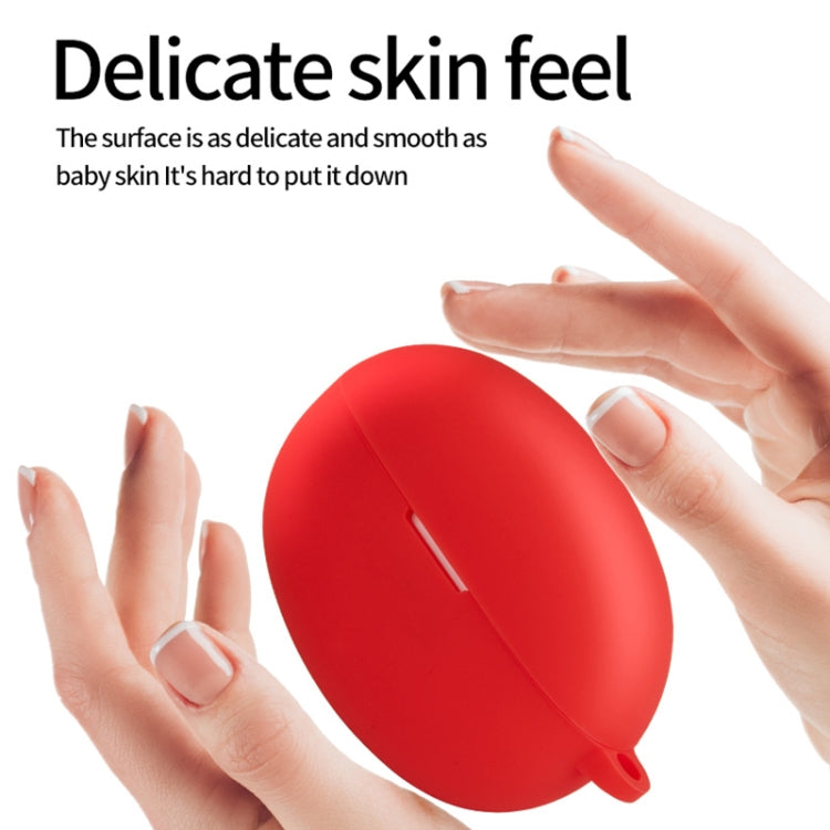 For Realme Buds Air 5 Wireless Earphone Shockproof Silicone Case with Hook(Red) - Other Earphone Case by buy2fix | Online Shopping UK | buy2fix