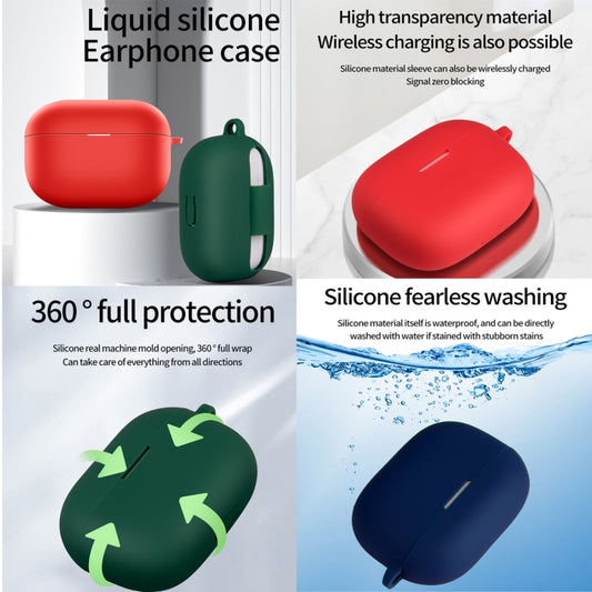 For Realme Buds T300 Wireless Earphone Shockproof Silicone Case with Hook(Red) by buy2fix