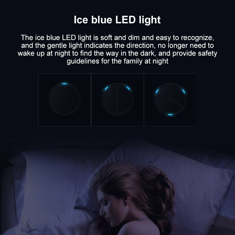 86mm Round LED Tempered Glass Switch Panel, Black Round Glass, Style:Dual Computer Socket - by buy2fix | Online Shopping UK | buy2fix