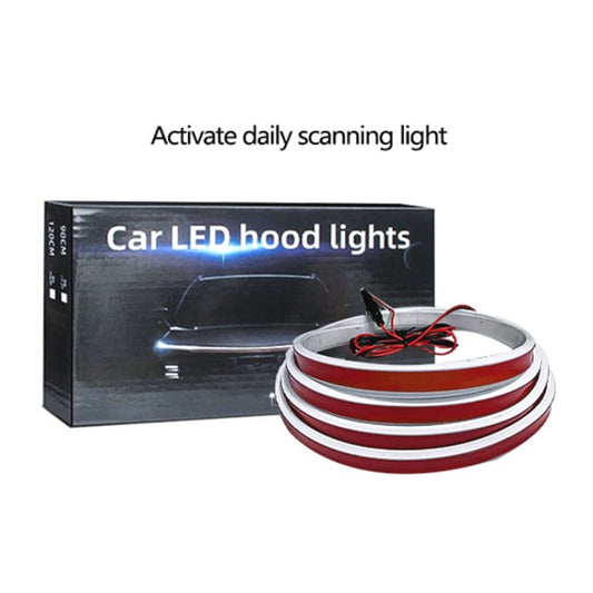 Car Startup Scan Through Hood LED Daytime Running Atmosphere Light, Length:1.8m(Red Light) by buy2fix