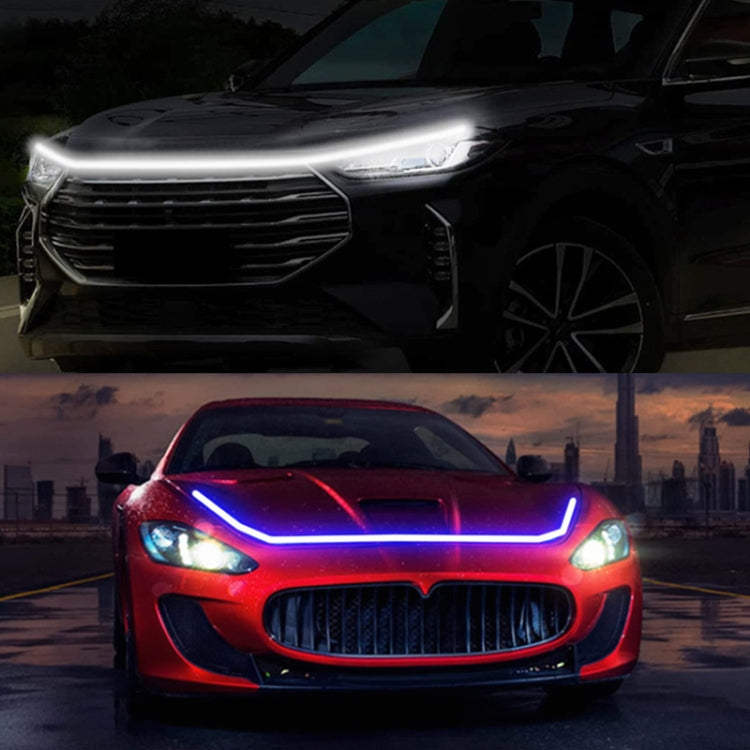 Car Startup Scan Through Hood LED Daytime Running Atmosphere Light, Length:1.2m(White Light) - Running Lights by buy2fix | Online Shopping UK | buy2fix