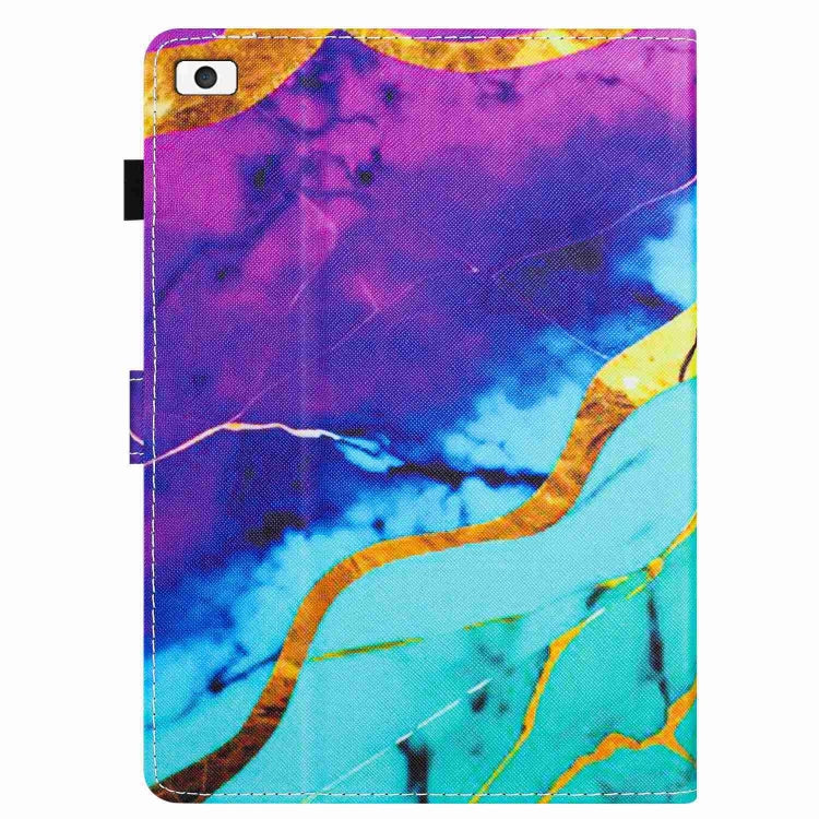 For iPad mini 5 / 4 / 3 / 2 / 1 Marble Pattern Stitching Smart Leather Tablet Case(Purple Blue) - iPad mini (2019) / mini 5 Cases by buy2fix | Online Shopping UK | buy2fix