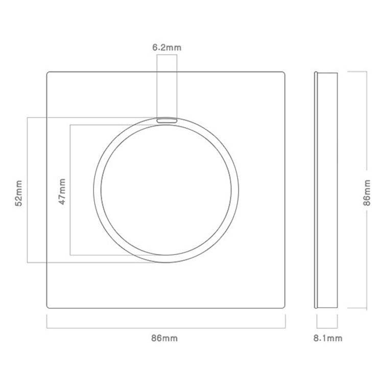 86mm Round LED Tempered Glass Switch Panel, Gray Round Glass, Style:One Open Multiple Control - by buy2fix | Online Shopping UK | buy2fix
