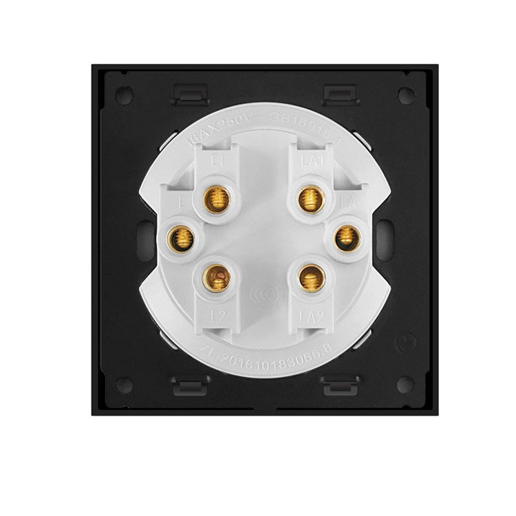 86mm Round LED Tempered Glass Switch Panel, Gray Round Glass, Style:One Open Multiple Control - by buy2fix | Online Shopping UK | buy2fix