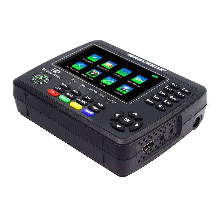 iBRAVEBOX V10 Finder Max 4.3 inch Display Digital Satellite Meter Signal Finder, Support DVB-S/S2/S2X, Plug Type:UK Plug(Black) - Satellite Finder by buy2fix | Online Shopping UK | buy2fix