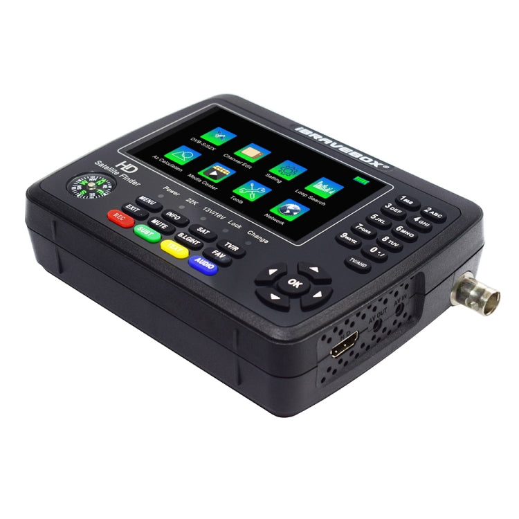 iBRAVEBOX V10 Finder Max+ 4.3 inch Display Digital Satellite Meter Signal Finder, Support DVB-S/S2/S2X AHD, Plug Type:AU Plug(Black) - Satellite Finder by buy2fix | Online Shopping UK | buy2fix