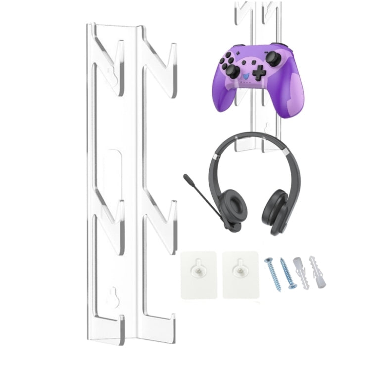 YX072-1 Acrylic Game Controller and Headphone Wall Mount - Holder by buy2fix | Online Shopping UK | buy2fix