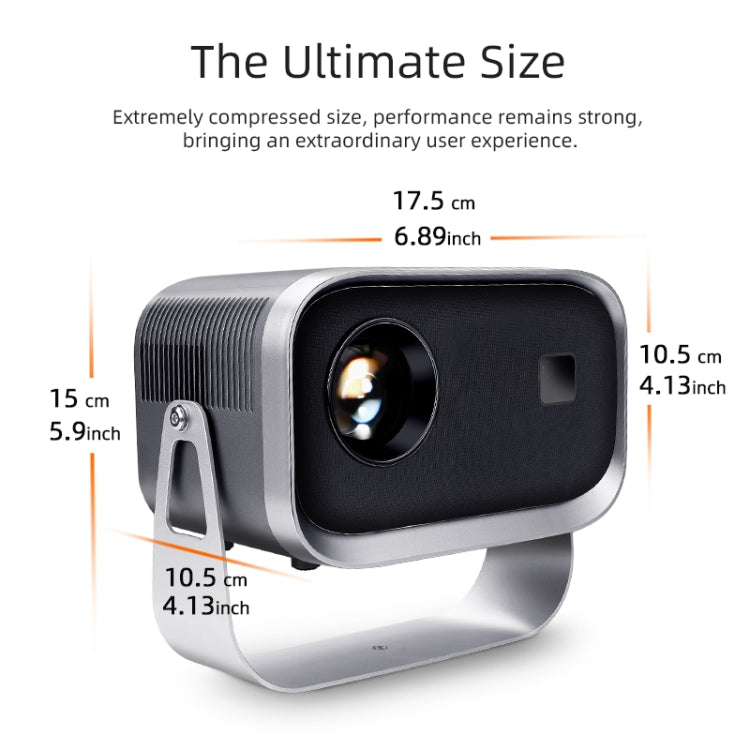 A003 150 Lumens 1280x720P 360 Degree Rotating LED Mini Same Screen Projector, Specification:EU Plug - LED Projector by buy2fix | Online Shopping UK | buy2fix