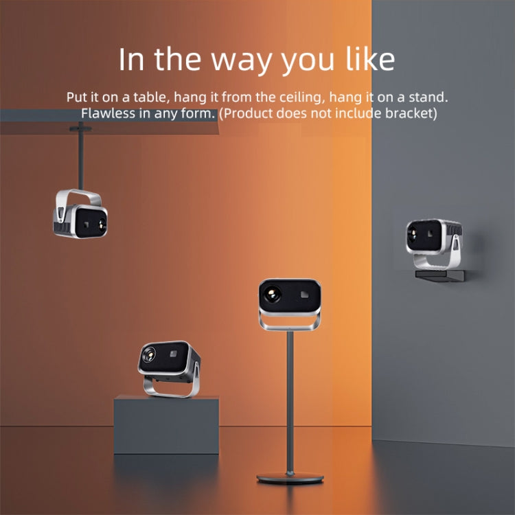 A003 150 Lumens 1280x720P 360 Degree Rotating LED Mini Android Projector, Specification:UK Plug - LED Projector by buy2fix | Online Shopping UK | buy2fix