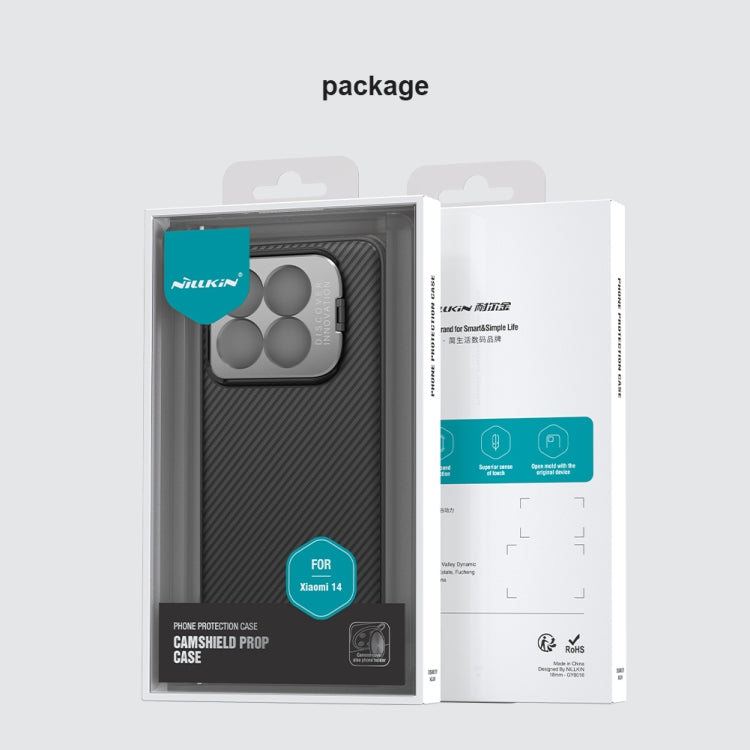 For Xiaomi 14 Pro NILLKIN Black Mirror Prop CD Texture Mirror Precise Hole Phone Case(Blue) by NILLKIN