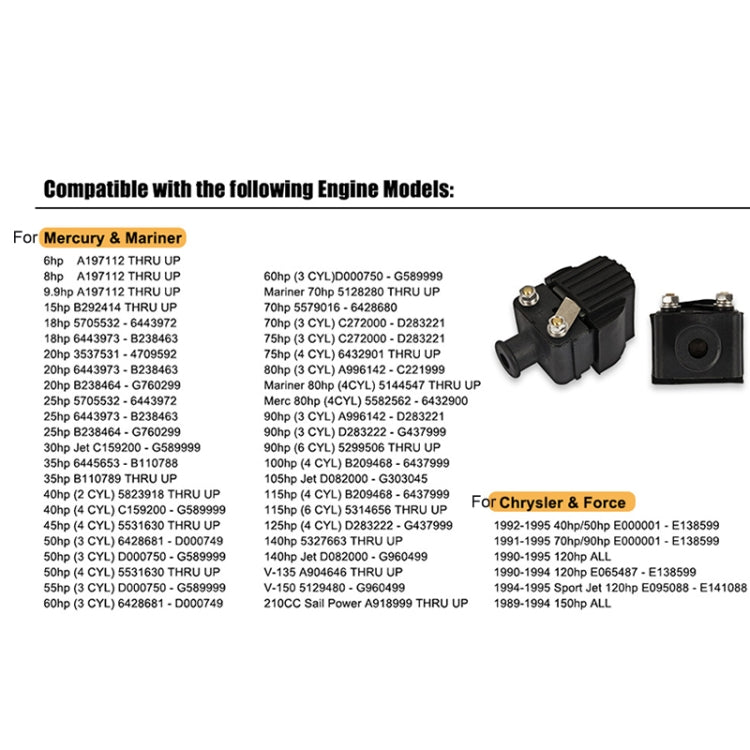 A6943 Car Ignition Coils 339-832757A for Mercury(Black) - Ignition System by buy2fix | Online Shopping UK | buy2fix