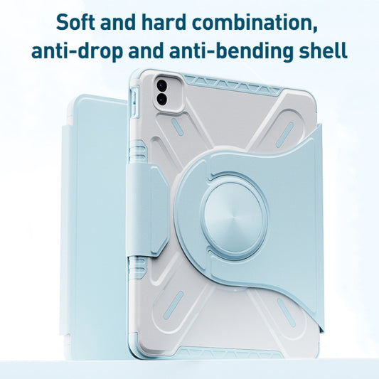 For iPad 10.2 2021 / 2020 X-Shaped Rotation Smart Leather Tablet Case(Grey) by buy2fix