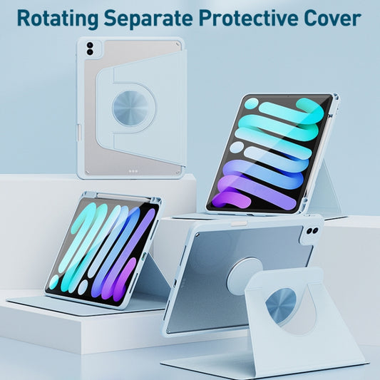 For iPad 10.2 2021 / 2020 Detachable Magnetic Rotation Smart Leather Tablet Case(Blue) by buy2fix