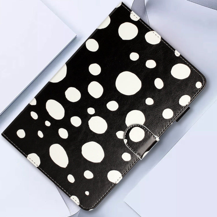 For iPad 2025 / 2022 Dot Pattern Leather Smart Tablet Case(Black White) - iPad 2025 / 2022 Cases by buy2fix | Online Shopping UK | buy2fix