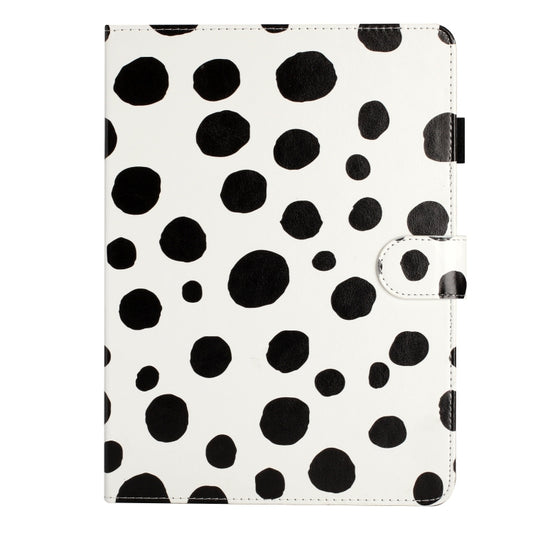 For iPad 10.2 2021 / 2020 / 10.5 2019 Dot Pattern Leather Smart Tablet Case(White Black) by buy2fix