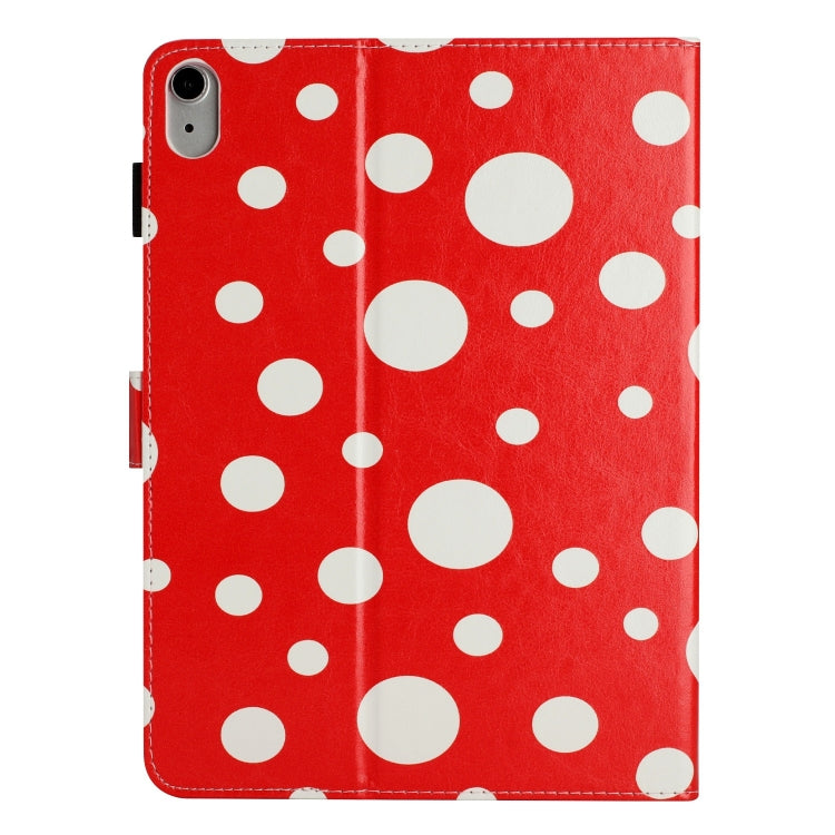 For iPad mini 6 / mini 2024 Dot Pattern Leather Smart Tablet Case(Red White) - iPad mini 6 Cases by buy2fix | Online Shopping UK | buy2fix