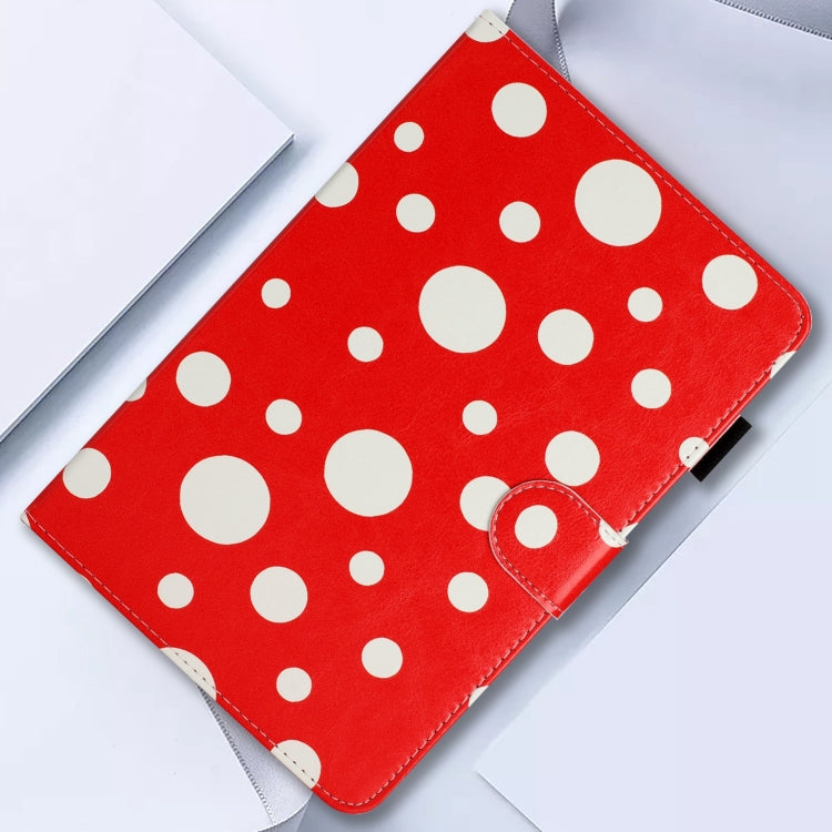 For iPad mini 6 / mini 2024 Dot Pattern Leather Smart Tablet Case(Red White) - iPad mini 6 Cases by buy2fix | Online Shopping UK | buy2fix
