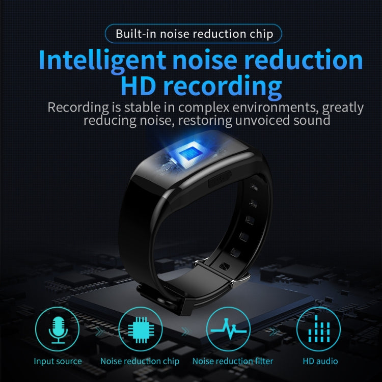JNN C5 HD Noise Reduction Smart Recording Electronic Bracelet, Capacity:64GB by JNN