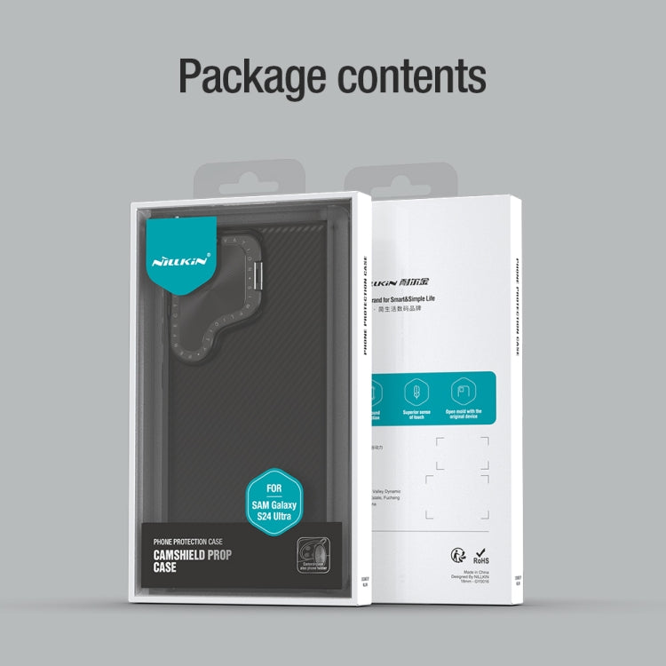 For Samsung Galaxy S24 Ultra 5G NILLKIN Black Mirror Prop CD Texture Mirror Phone Case(Black) by NILLKIN