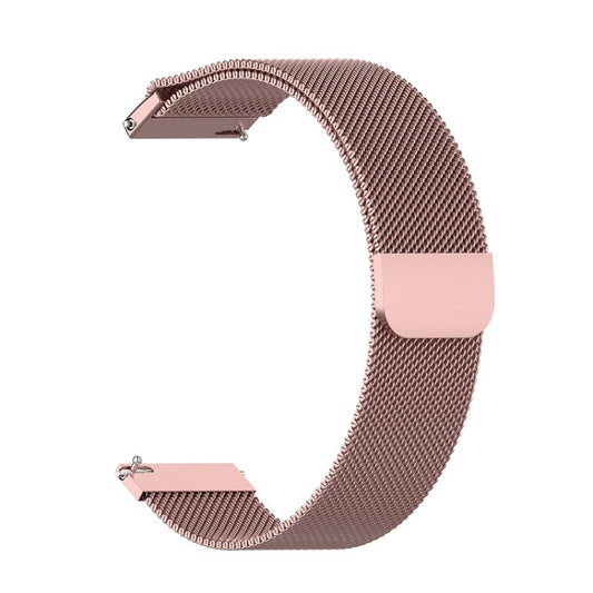 For Huami Amazfit GTS 20mm / Bip U Pro Milanese Magnetic Metal Watch Band(Rose Pink) by buy2fix