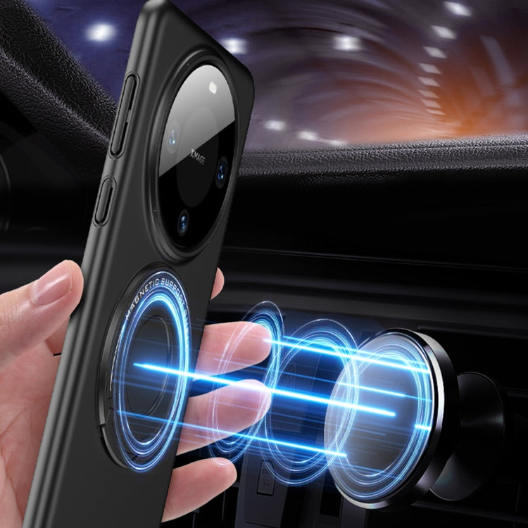 For Huawei Mate 60 Pro Matte Magsafe Magnetic Phone Case with Trolley Holder(Dark Blue) by buy2fix