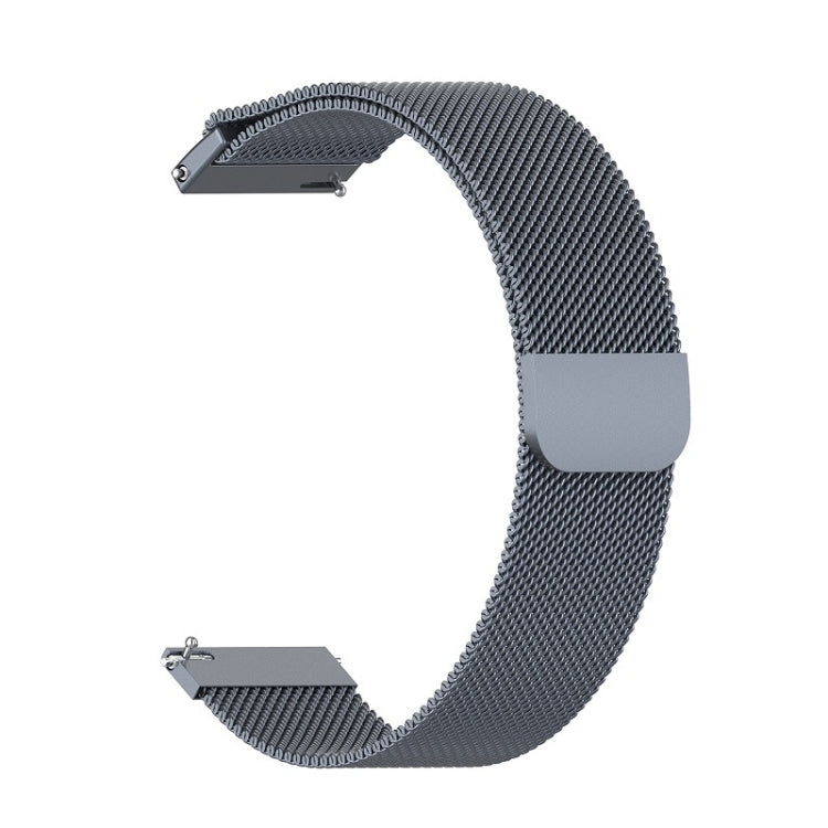 For Huami Amazfit GTS 22mm Milanese Magnetic Metal Watch Band (Space Grey) - Watch Bands by buy2fix | Online Shopping UK | buy2fix