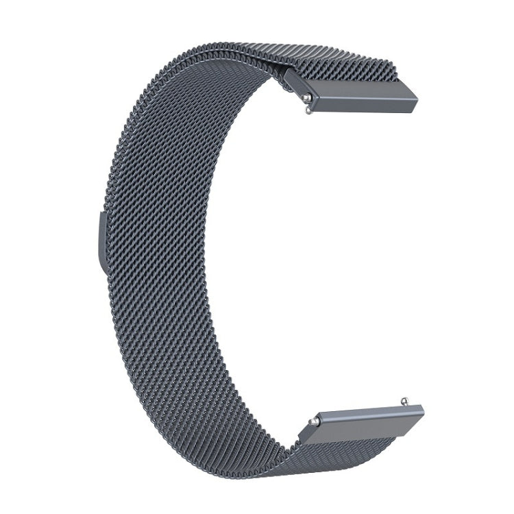 For Huami Amazfit GTS 22mm Milanese Magnetic Metal Watch Band (Space Grey) - Watch Bands by buy2fix | Online Shopping UK | buy2fix