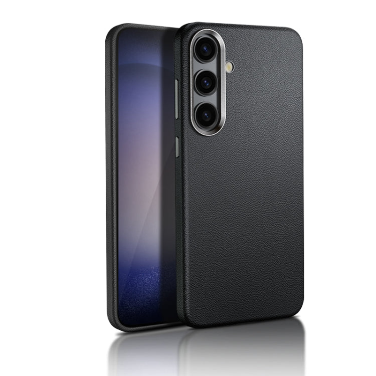 For Samsung Galaxy S24+ 5G Magsafe Magnetic Plain Leather Phone Case(Black) - Galaxy S24+ 5G Cases by buy2fix | Online Shopping UK | buy2fix