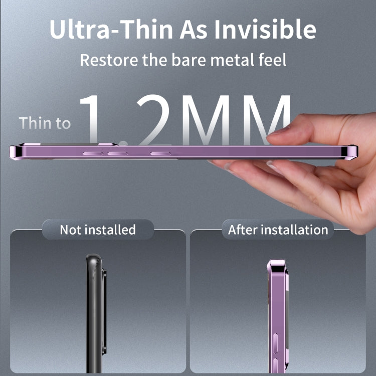 For Samsung Galaxy S23 Ultra 5G MagSafe Magnetic Plain Metal Phone Case(Purple) by buy2fix