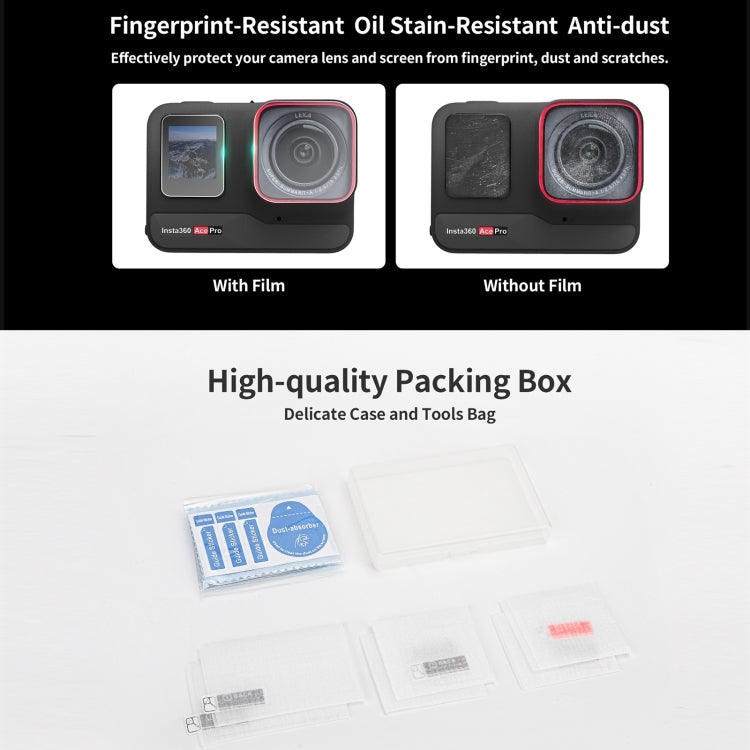 For Insta360 Ace Pro Sunnylife 3 in 1 Rear & Front Screen Lens Explosion proof Film(2 Sets) - Protective Film & Stickers by Sunnylife | Online Shopping UK | buy2fix
