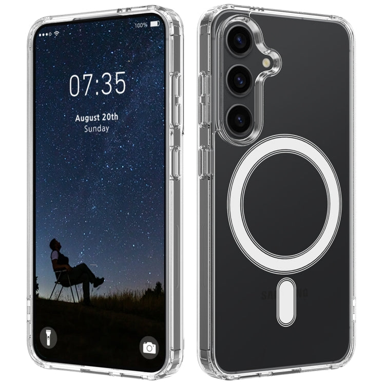 For Samsung Galaxy S24+ 5G MagSafe Magnetic Acrylic TPU Phone Case(Transparent) - Galaxy S24+ 5G Cases by buy2fix | Online Shopping UK | buy2fix
