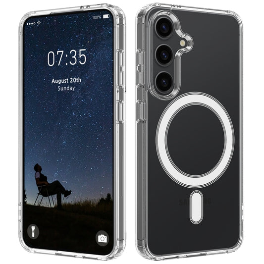For Samsung Galaxy S24 5G MagSafe Magnetic Acrylic TPU Phone Case(Transparent) - Galaxy S24 5G Cases by buy2fix | Online Shopping UK | buy2fix
