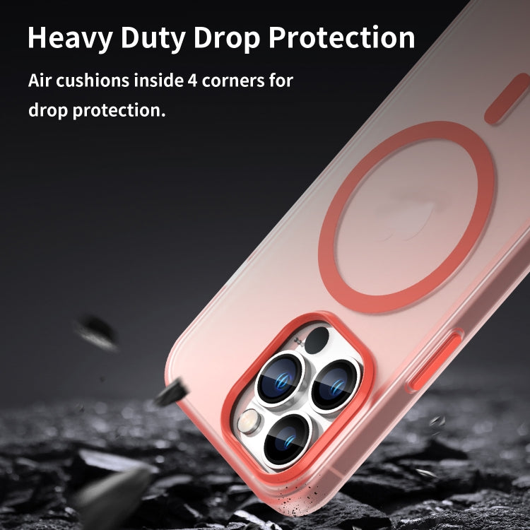 For iPhone 13 Pro MagSafe Frosted Translucent TPU + PC Full Coverage Phone Case(Red) - iPhone 13 Pro Cases by buy2fix | Online Shopping UK | buy2fix