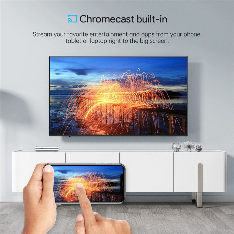 MECOOL KM2 Plus Android 11 Dual-band WiFi Smart Voice TV Box 4GB+32GB, UK Plug(White) by MECOOL