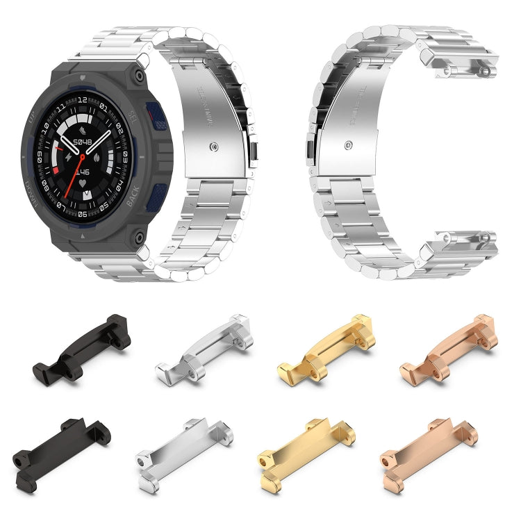 For Amazfit Active Edge A2212 1 Pair Metal Watch Band Connectors(Gold) - For Amazfit by buy2fix | Online Shopping UK | buy2fix