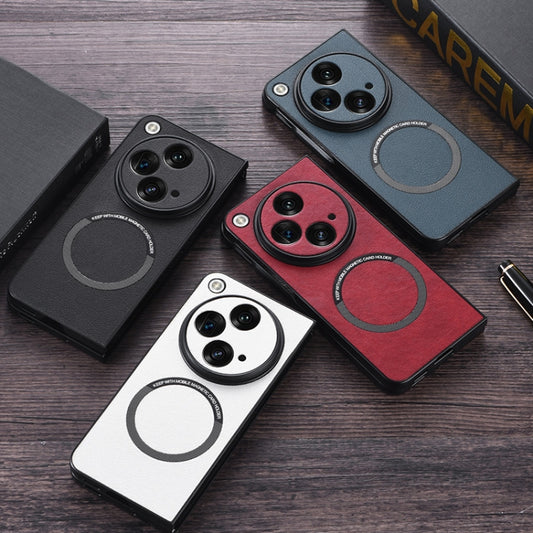 For OnePlus Open PU MagSafe Magnetic Phone Case(Black) - OnePlus Cases by buy2fix | Online Shopping UK | buy2fix