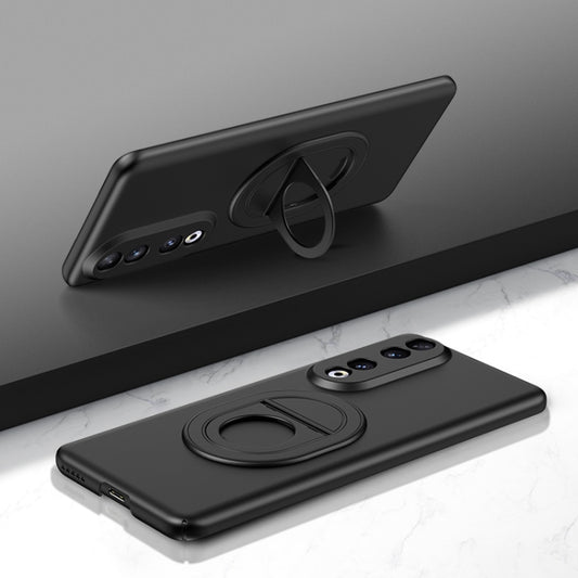 For Honor 90 Magsafe Hidden Fold Holder Full Coverage Shockproof Phone Case(Black) - Honor Cases by buy2fix | Online Shopping UK | buy2fix