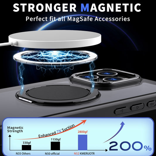 For iPhone 11 Pro 360-degree Rotating MagSafe Magnetic Holder Phone Case(Black) by buy2fix