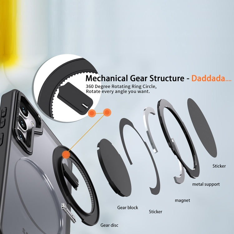 For Samsung Galaxy S24 5G 360-degree Rotating MagSafe Magnetic Holder Phone Case(Black) - Galaxy S24 5G Cases by buy2fix | Online Shopping UK | buy2fix